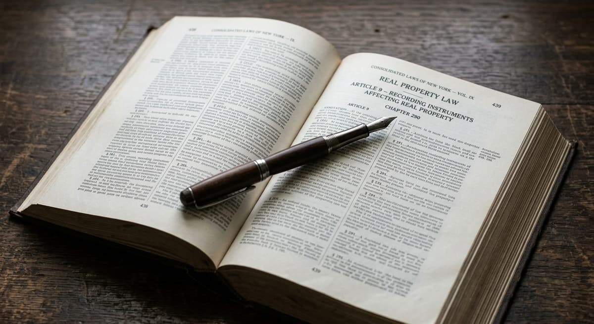 pen resting on an open legal statute book