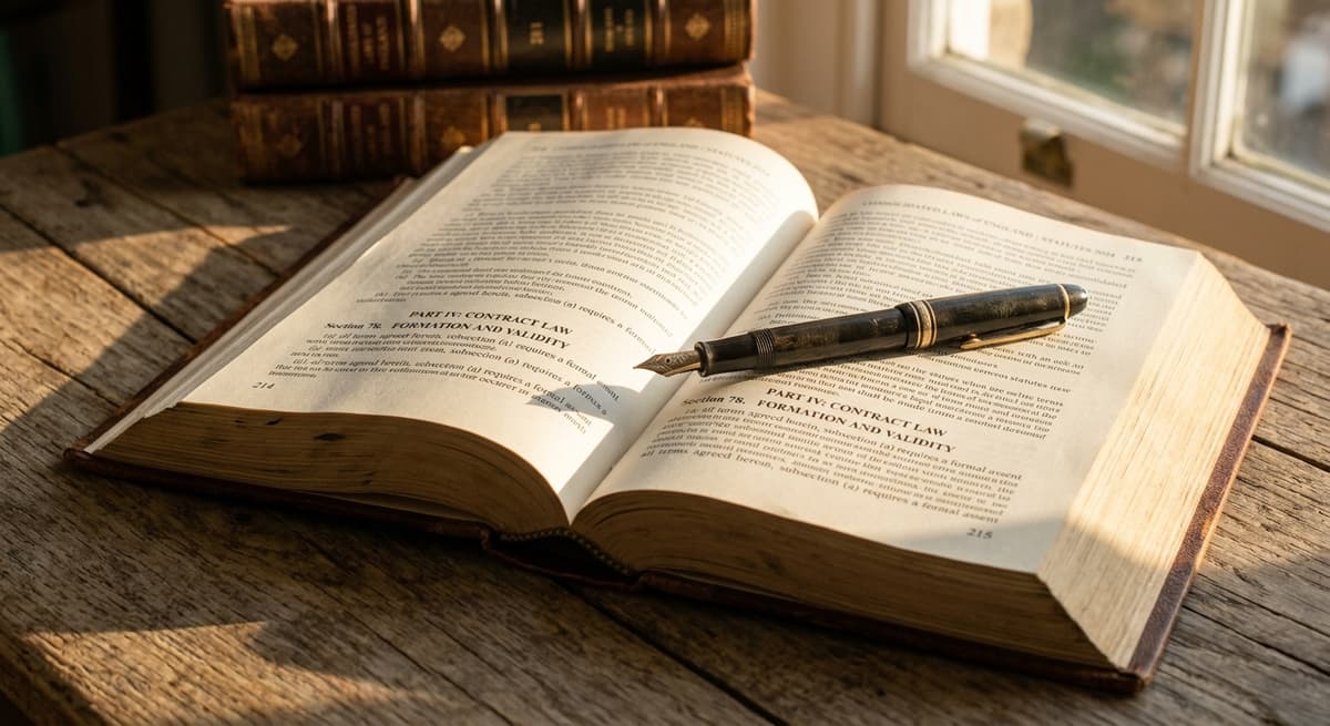 United States pen resting on an open legal statute book