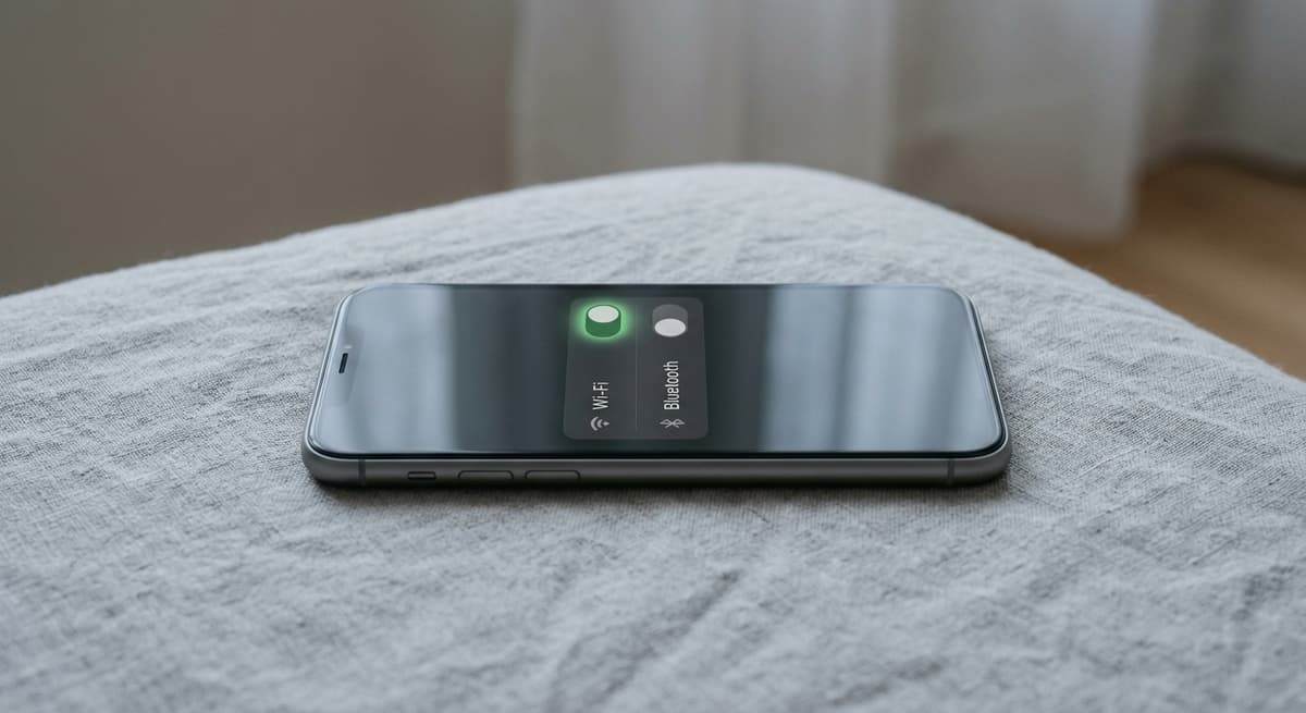 Smartphone showing on/off toggle switches, representing cookie category consent controls
