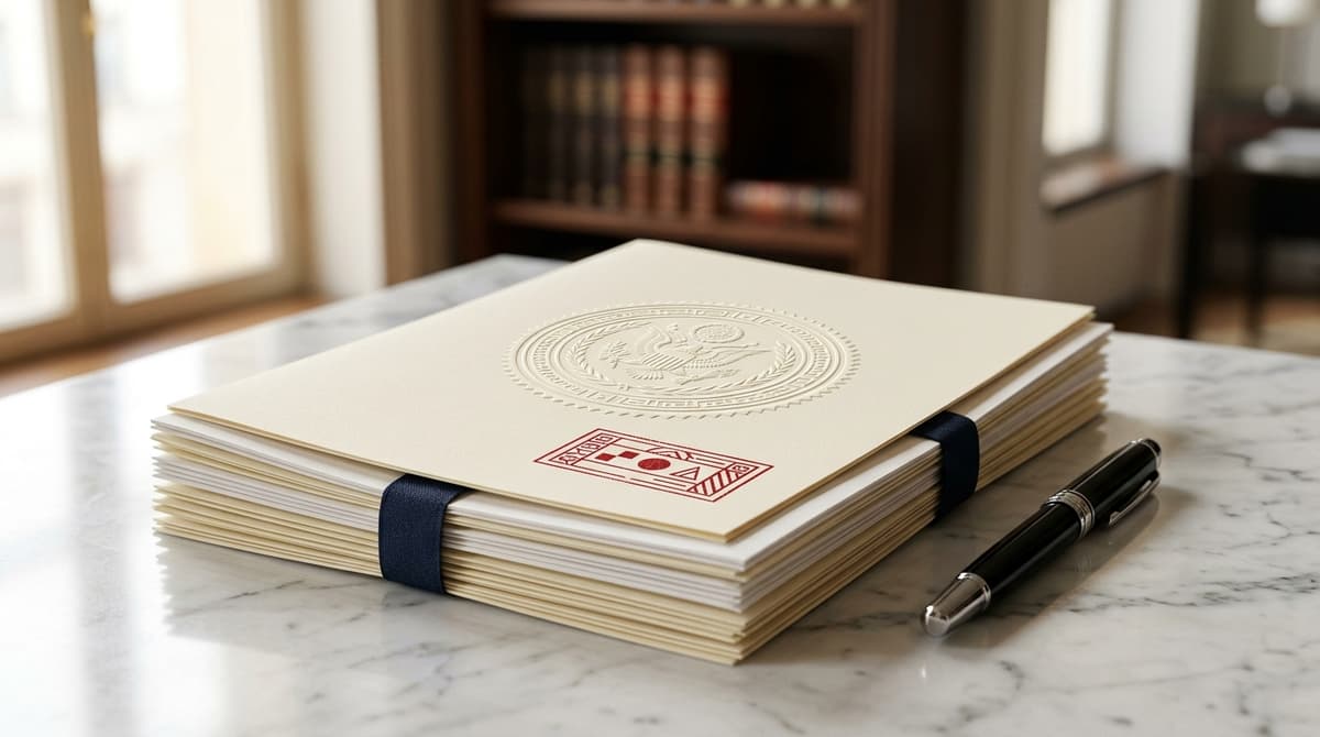 Official documents with embossed seals, representing the legal text of the ePrivacy Directive