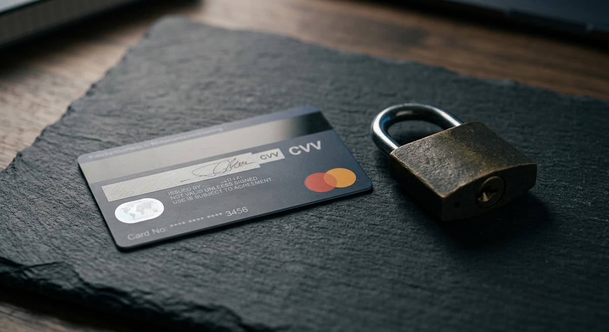 Credit card with padlock, representing financial personal data at risk in a data breach