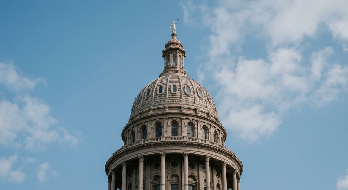 A state capitol building dome against a blue sky
