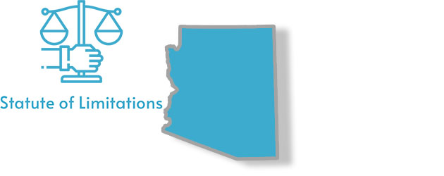 A stylized image of Arizona withe the writing statute of limitations